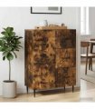 vidaXL Sideboard Smoked Oak 66 x 34.5 x 89.5 cm Engineered Wood — V0672121180