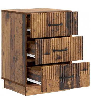 vidaXL Bedside Cabinet Old Wood 43 x 41 x 63.5 cm Engineered Wood