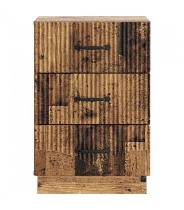vidaXL Bedside Cabinet Old Wood 43 x 41 x 63.5 cm Engineered Wood