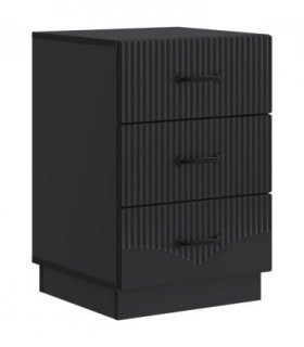 vidaXL Bedside Cabinet Black 43 x 41 x 63.5 cm Engineered Wood