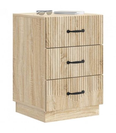vidaXL Bedside Cabinet Sonoma Oak 43 x 41 x 63.5 cm Engineered Wood