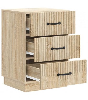 vidaXL Bedside Cabinet Sonoma Oak 43 x 41 x 63.5 cm Engineered Wood
