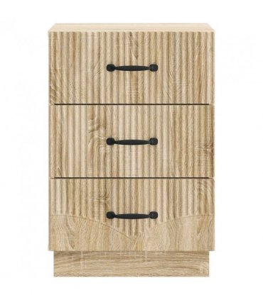 vidaXL Bedside Cabinet Sonoma Oak 43 x 41 x 63.5 cm Engineered Wood