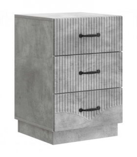 vidaXL Bedside Cabinet Concrete Grey 43 x 41 x 63.5 cm Engineered Wood