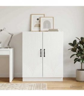vidaXL Sideboard High Gloss White 66 x 34.5 x 87 cm Engineered Wood