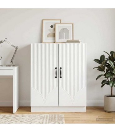 vidaXL Sideboard High Gloss White 66 x 34.5 x 87 cm Engineered Wood