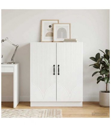 vidaXL Sideboard High Gloss White 66 x 34.5 x 87 cm Engineered Wood