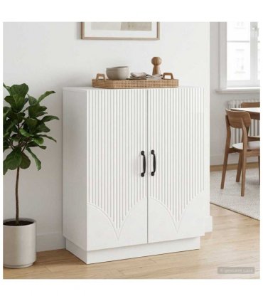 vidaXL Sideboard High Gloss White 66 x 34.5 x 87 cm Engineered Wood