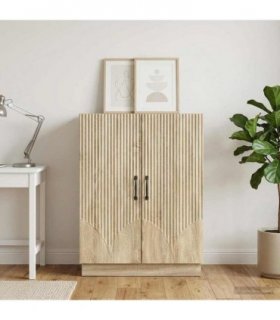 vidaXL Sideboard Sonoma Oak 66 x 34.5 x 87 cm Engineered Wood