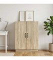 vidaXL Sideboard Sonoma Oak 66 x 34.5 x 87 cm Engineered Wood