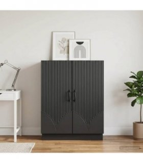 vidaXL Sideboard Black 66 x 34.5 x 87 cm Engineered Wood