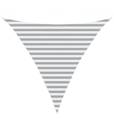 vidaXL Sun Shade Sail Light Grey and White 3 x 3 x 3 m