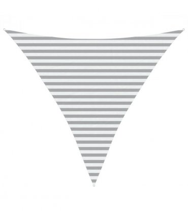 vidaXL Sun Shade Sail Light Grey and White 3.6 x 3.6 x 3.6 m