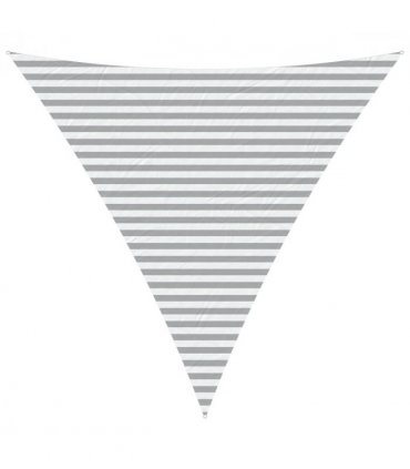 vidaXL Sun Shade Sail Light Grey and White 4 x 4 x 4 m