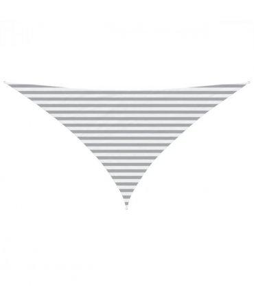 vidaXL Sun Shade Sail Light Grey and White 3.5 x 3.5 x 4.9 m