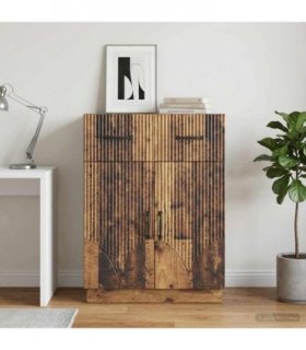 vidaXL Sideboard Old Wood 66 x 34.5 x 87 cm Engineered Wood — V0672122411