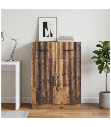 vidaXL Sideboard Old Wood 66 x 34.5 x 87 cm Engineered Wood — V0672122411