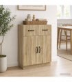 vidaXL Sideboard Sonoma Oak 66 x 34.5 x 87 cm Engineered Wood — V0672122412