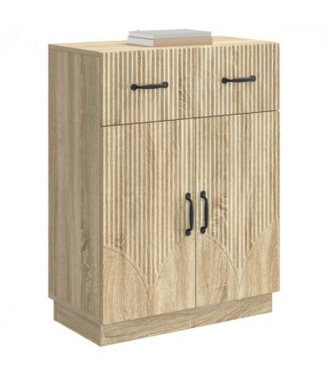 vidaXL Sideboard Sonoma Oak 66 x 34.5 x 87 cm Engineered Wood — V0672122412