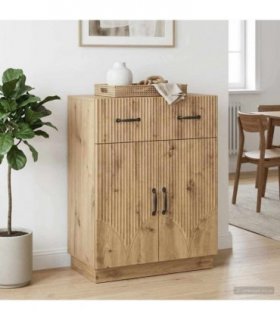 vidaXL Sideboard Artisan Oak 66 x 34.5 x 87 cm Engineered Wood — V0672122414