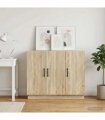 vidaXL Sideboard Sonoma Oak 89 x 34.5 x 77 cm Engineered Wood