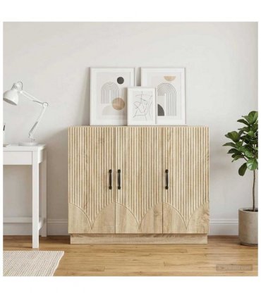 vidaXL Sideboard Sonoma Oak 89 x 34.5 x 77 cm Engineered Wood