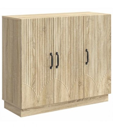vidaXL Sideboard Sonoma Oak 89 x 34.5 x 77 cm Engineered Wood