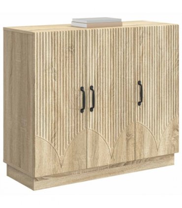 vidaXL Sideboard Sonoma Oak 89 x 34.5 x 77 cm Engineered Wood