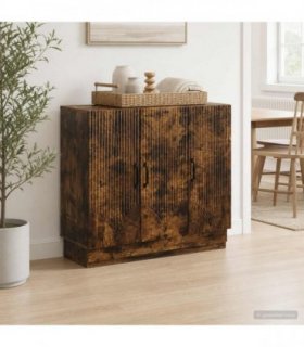 vidaXL Sideboard Smoked Oak 89 x 34.5 x 77 cm Engineered Wood