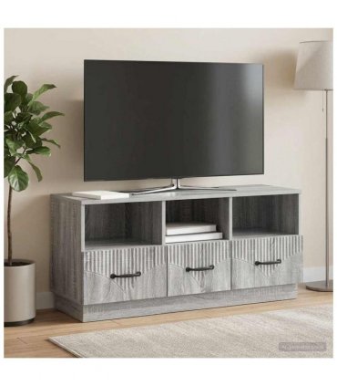 vidaXL TV Cabinet Grey Sonoma 102 x 34.5 x 47 cm Engineered Wood — V0672122435