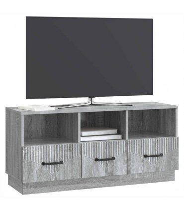 vidaXL TV Cabinet Grey Sonoma 102 x 34.5 x 47 cm Engineered Wood — V0672122435