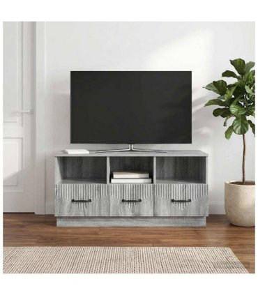 vidaXL TV Cabinet Grey Sonoma 102 x 34.5 x 47 cm Engineered Wood — V0672122435