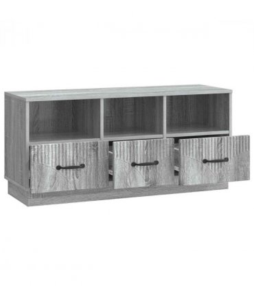 vidaXL TV Cabinet Grey Sonoma 102 x 34.5 x 47 cm Engineered Wood — V0672122435