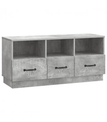 vidaXL TV Cabinet Concrete Grey 102 x 34.5 x 47 cm Engineered Wood — V0672122437