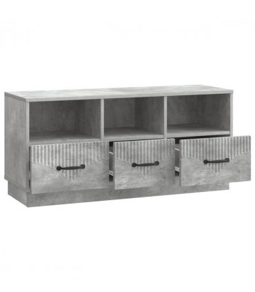 vidaXL TV Cabinet Concrete Grey 102 x 34.5 x 47 cm Engineered Wood — V0672122437