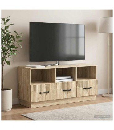 vidaXL TV Cabinet Sonoma Oak 102 x 34.5 x 47 cm Engineered Wood — V0672122439