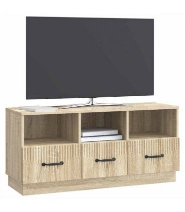 vidaXL TV Cabinet Sonoma Oak 102 x 34.5 x 47 cm Engineered Wood — V0672122439