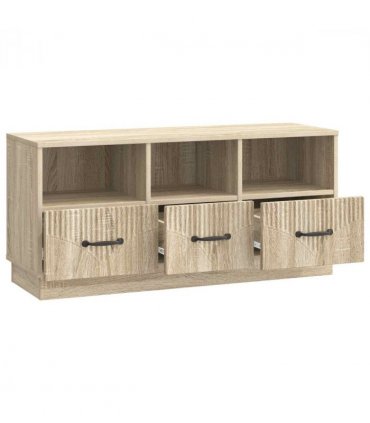 vidaXL TV Cabinet Sonoma Oak 102 x 34.5 x 47 cm Engineered Wood — V0672122439
