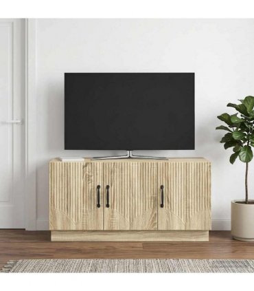 vidaXL TV Cabinet Sonoma Oak 99 x 34.5 x 47 cm Engineered Wood