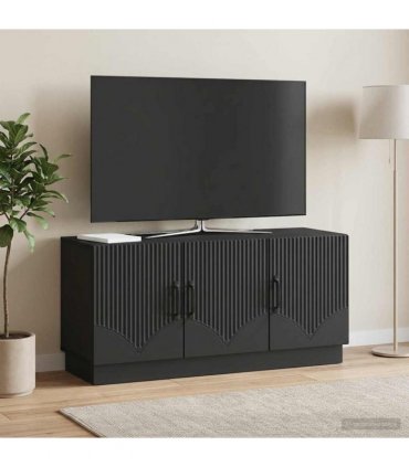 vidaXL TV Cabinet Black 99 x 34.5 x 47 cm Engineered Wood