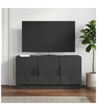 vidaXL TV Cabinet Black 99 x 34.5 x 47 cm Engineered Wood
