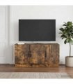 vidaXL TV Cabinet Smoked Oak 99 x 34.5 x 47 cm Engineered Wood