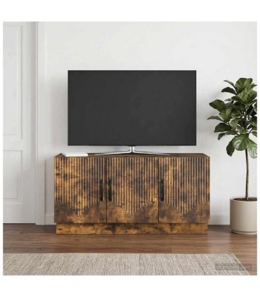 vidaXL TV Cabinet Smoked Oak 99 x 34.5 x 47 cm Engineered Wood