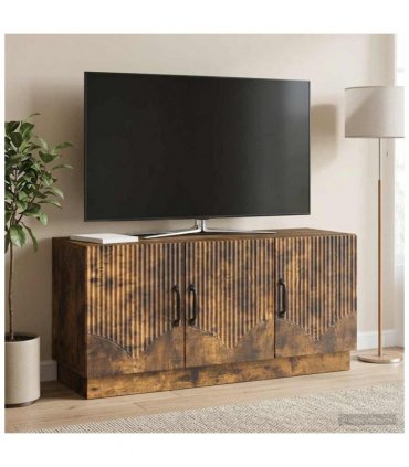 vidaXL TV Cabinet Smoked Oak 99 x 34.5 x 47 cm Engineered Wood