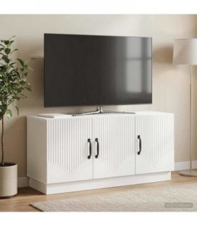 vidaXL TV Cabinet High Gloss White 99 x 34.5 x 47 cm Engineered Wood