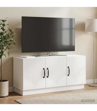vidaXL TV Cabinet High Gloss White 99 x 34.5 x 47 cm Engineered Wood