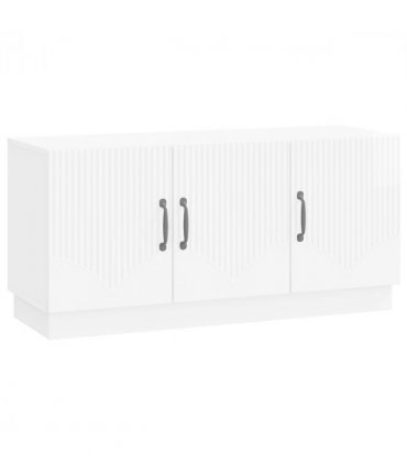 vidaXL TV Cabinet High Gloss White 99 x 34.5 x 47 cm Engineered Wood
