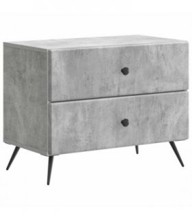 vidaXL Bedside Cabinet with Drawer Concrete Grey 62 x 34.5 x 47.5 cm — V0672122473