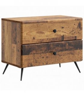 vidaXL Bedside Cabinet Old Wood 62 x 34.5 x 47.5 cm Engineered Wood — V0672122474