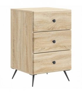vidaXL Bedside Cabinet Sonoma Oak 43 x 41 x 66.5 cm Engineered Wood — V0672122475